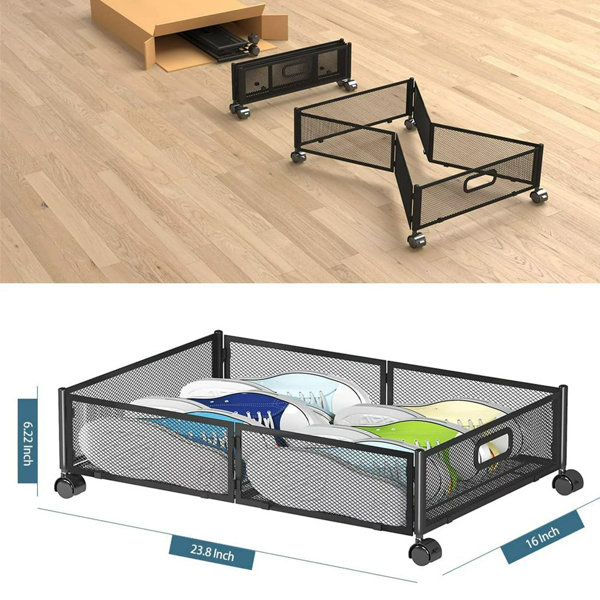 Rebrilliant Metal Under Bed Storage Bin Wayfair